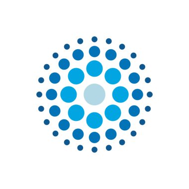 Çember Molekül Simge Vektör Logo Şablonunu Noktalıyor