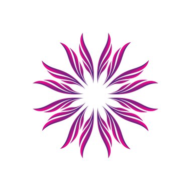 soyut çiçek kanatları logo şablonu Çizim Tasarımı