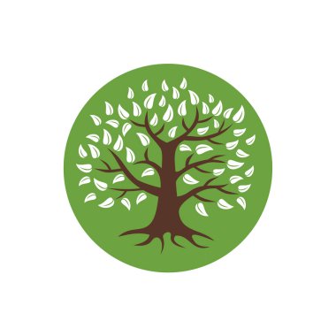 Oak Tree Logo Şablonu Çizim Tasarımı Yapar