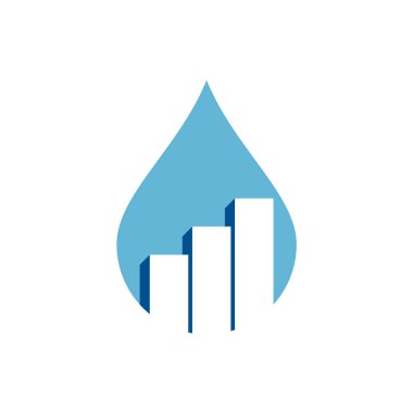 Su Borsası Simgesi Vektör Logo Şablonunu Bırak