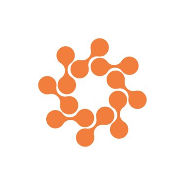 Çember Nokta Parçacık Logosu Çizim Tasarımı