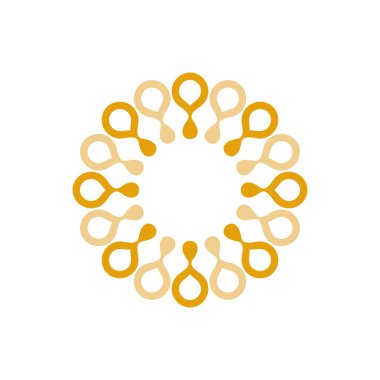 Soyut Çiçek Süsleme Şablonu Çizim Tasarımı