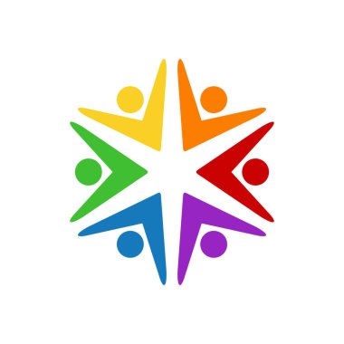 İnsan Şekli Logo Şablonu Çizim Tasarımı