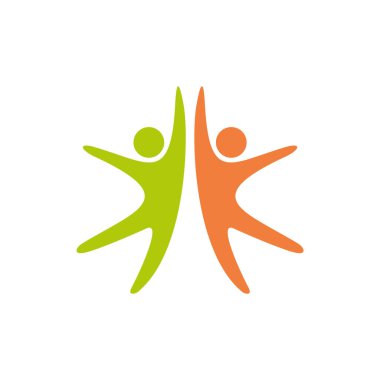 İnsan Şekli Logo Şablonu Çizim Tasarımı