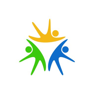 İnsan Şekli Logo Şablonu Çizim Tasarımı