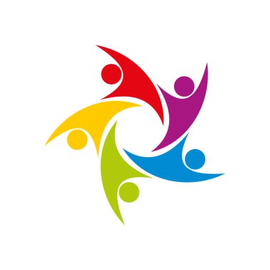 İnsan Şekli Logo Şablonu Çizim Tasarımı