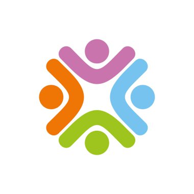 İnsan Şekli Logo Şablonu Çizim Tasarımı