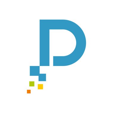 D Harfi Logo Şablonu Çizim Tasarımı