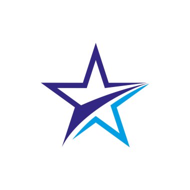 Star Swoosh Logo Şablon Uyruşluk Tasarımı