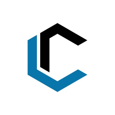 C Harfi Logo Şablon Çizim Tasarımı