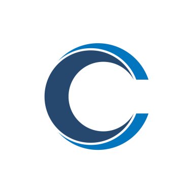 Harf C vektör logo şablon tasarımı
