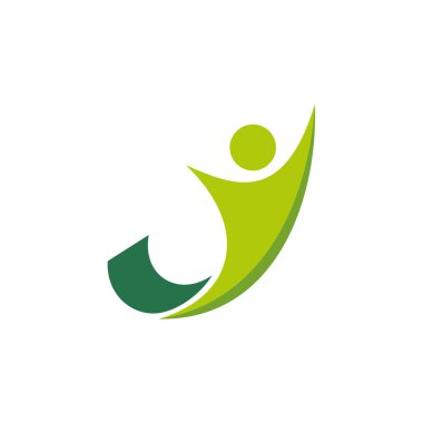 Sağlık Hizmetleri Logo Şablonu İllüstrasyon Tasarımı İçin İnsan Figürü Dönüşümü