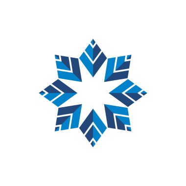 Yıldız ve Ok Logo Şablonu Çizim Tasarımı