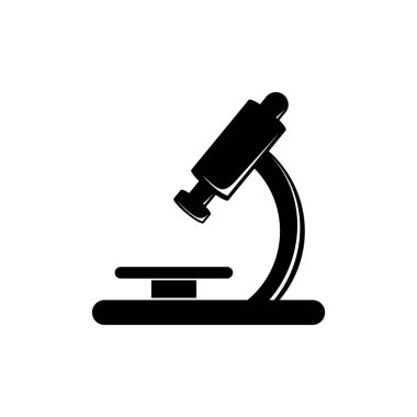 Mikroskop Simgesi Vektör Logo Şablonu