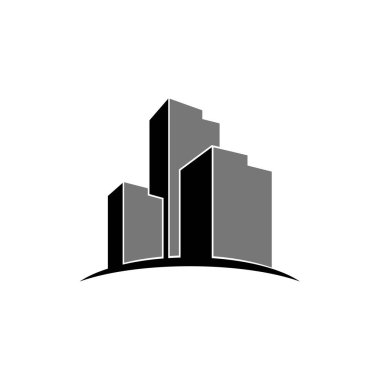 Kule Binası Gökdelen Simge Vektör Logo Şablonu