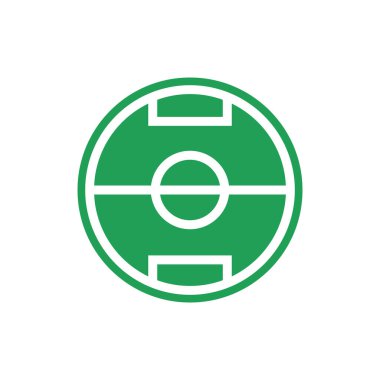 Futbol Sahası, Futbol Stadyumu Simge Vektör Şablonu Çizim Tasarımı