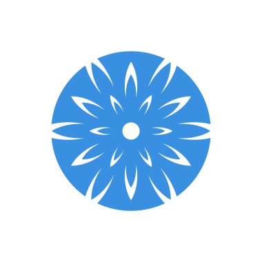 Süslü Yapraklar Çiçek Logosu Çizim Tasarımı