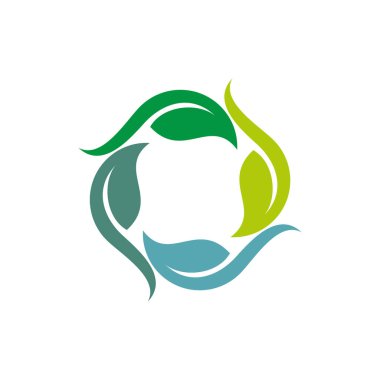 Süslü Yapraklar Çiçek Logosu Çizim Tasarımı