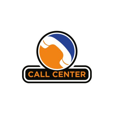 Telefon ve Çağrı Merkezi Simge Şablonu Çizim Tasarımı.