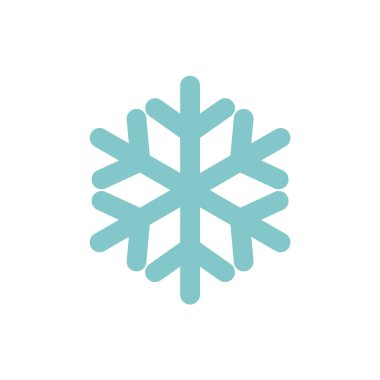 Kar Tanesi Simgesi Simgesi Logo Şablonu Çizim Tasarımı.