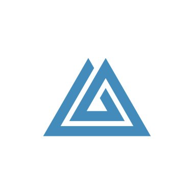 M harfi dağ logo şablonu tasarımı