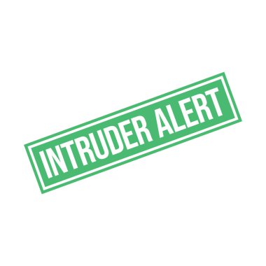 Intruder Alert Rubber Stamp Vector Template clipart