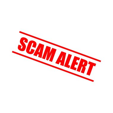 Scam Uyarı Kauçuk Damga Vektör Şablonu