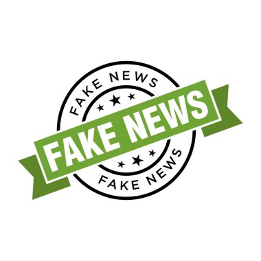 Sahte Haber Lastiği Damga Vektörü Şablonu
