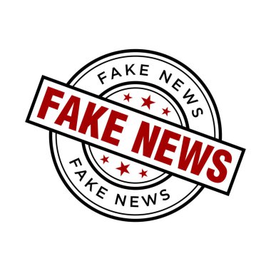 Sahte Haber Lastiği Damga Vektörü Şablonu