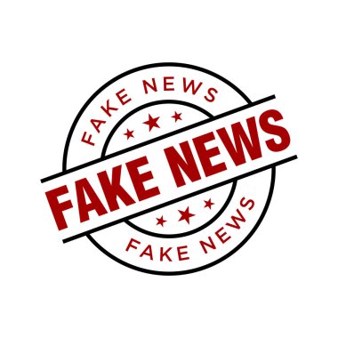 Sahte Haber Lastiği Damga Vektörü Şablonu