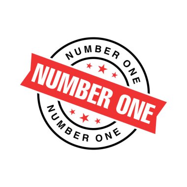 1 Numaralı Harf Lastik Damga Vektör Şablonu