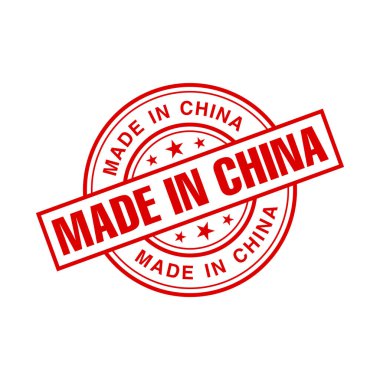 Çin 'de Yapılan Lastik Damga Vektör Şablonu