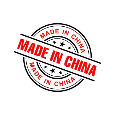 Çin 'de Yapılan Lastik Damga Vektör Şablonu