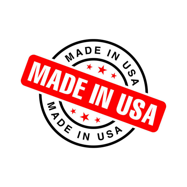 Made in USA Rubber Stamp Vector Template