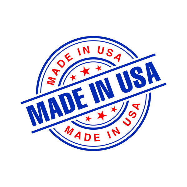 Made in USA Rubber Stamp Vector Template