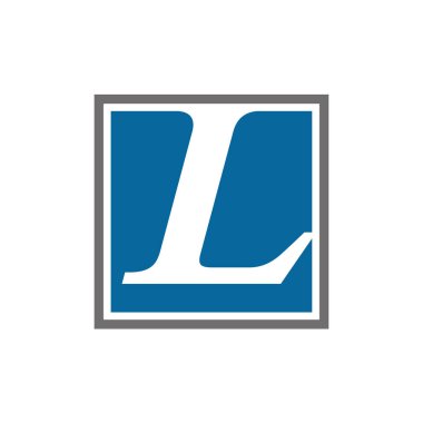 L Harfi İlk Vektör Logo Şablonu Çizim Tasarımı