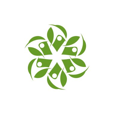 Soyut Çiçek Dekoratif Yıldız Logo Şablonu