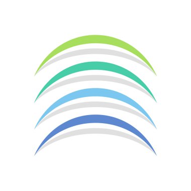 Renkli Swoosh Soyut Sarmal Logosu