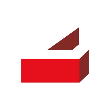 3 Boyutlu Harf L Bloğu Duvar Logo Şablonu