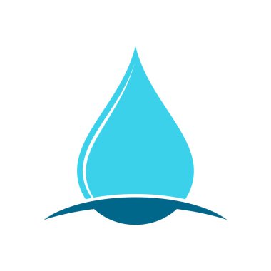 Mavi Damla Su Logosu Şablonu