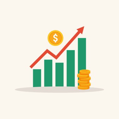 Yatırım Menkul Kıymetler Borsası Vektör Logo Şablonu