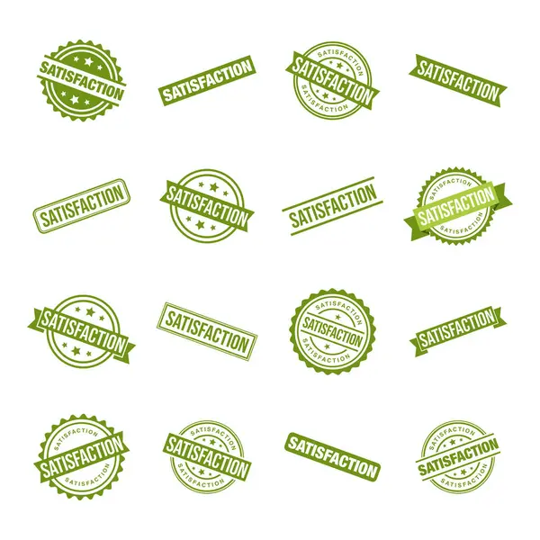 Tatmin Harfi Kauçuk Damga Şablon Vektör Tasarımı Ayarla