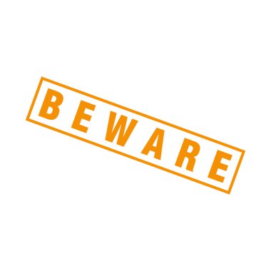 Dikkat Harf Lastik Damga Şablonu Tasarımı