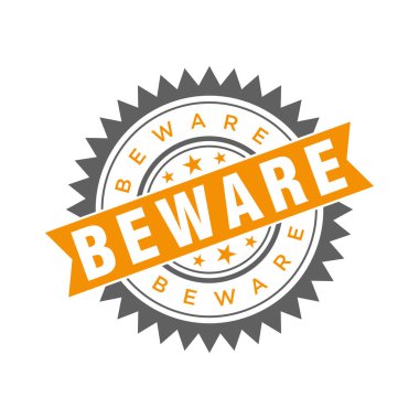 Dikkat Harf Lastik Damga Şablonu Tasarımı