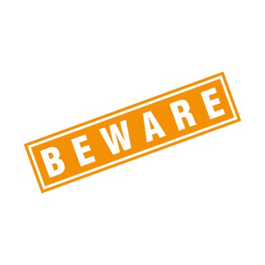 Dikkat Harf Lastik Damga Şablonu Tasarımı