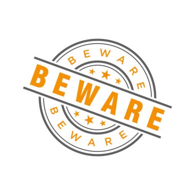 Dikkat Harf Lastik Damga Şablonu Tasarımı