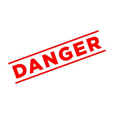 Tehlike Harfi Lastik Damga Şablonu Tasarımı