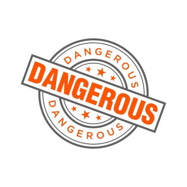 Tehlikeli Harf Lastik Damga Şablonu Tasarımı