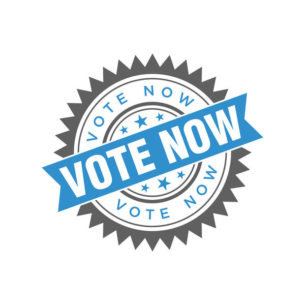 Vote Now Letter Rubber Stamp Template