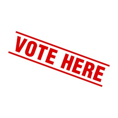 Burada Oy Harf Kauçuk Damga Şablonu Tasarımı